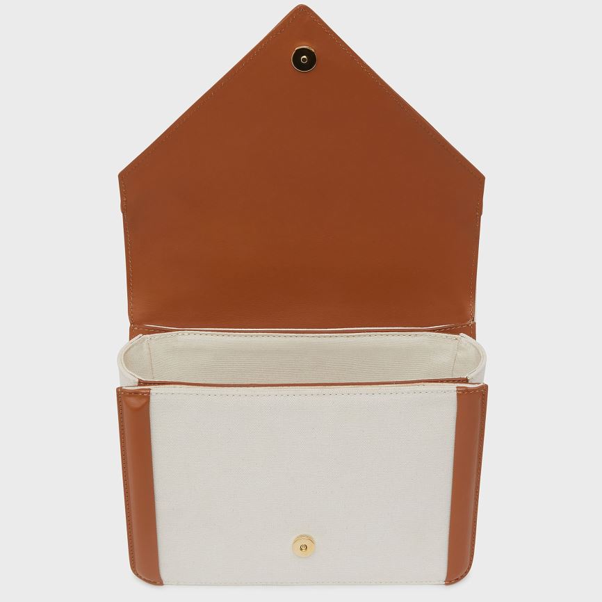 Women's Mansur Gavriel M Frame Box Crossbody Bags White / Brown | AU 9261NR